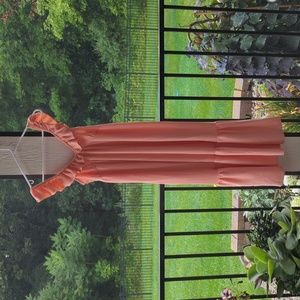 Orange ruffle dress size small